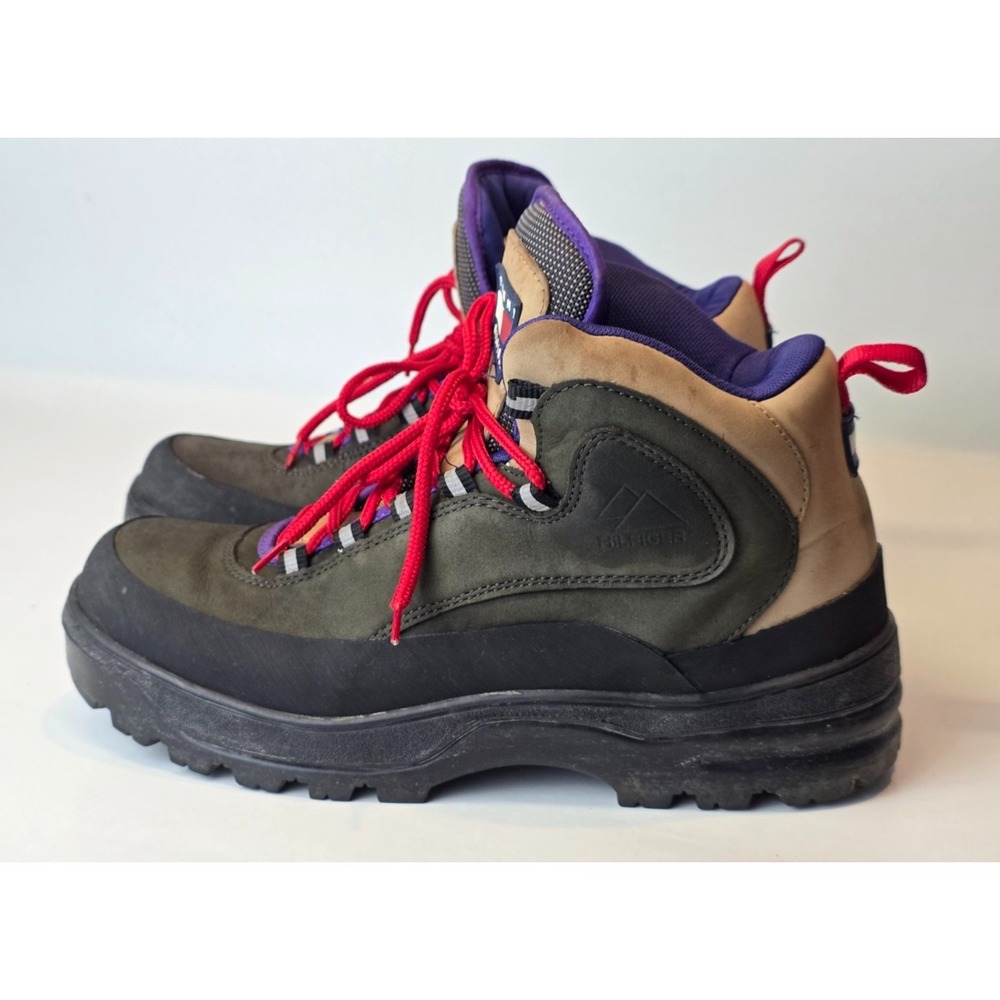 Tommy Hilfiger Men's Hiking Boots Size 11 M Brown Black High Top Leather Shoes